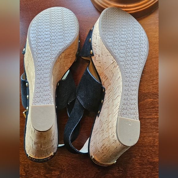 Michael Kors Black Suede Sandals Sz 8.5 - Picture 3 of 5